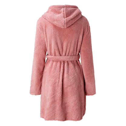 YIOIOIO Premium Robes for Women Soft Shawl Collar Warm Spa Bathrobe