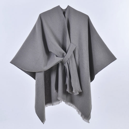 YIOIOIO Women's Shawl Wrap Cape Open Front Poncho Cardigan Shawls for Fall Winter